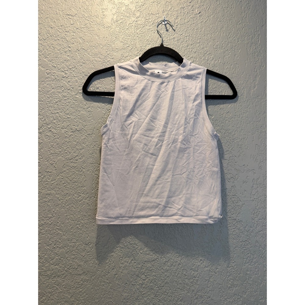 Yogalicious Airlite Melissa Crop Tank Top High Neck Light Grey Small S